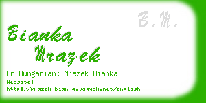 bianka mrazek business card